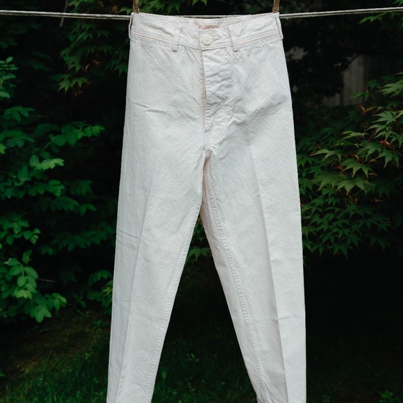 Jesse Kamm Straight Leg Pants in White - Picture 2 of 5